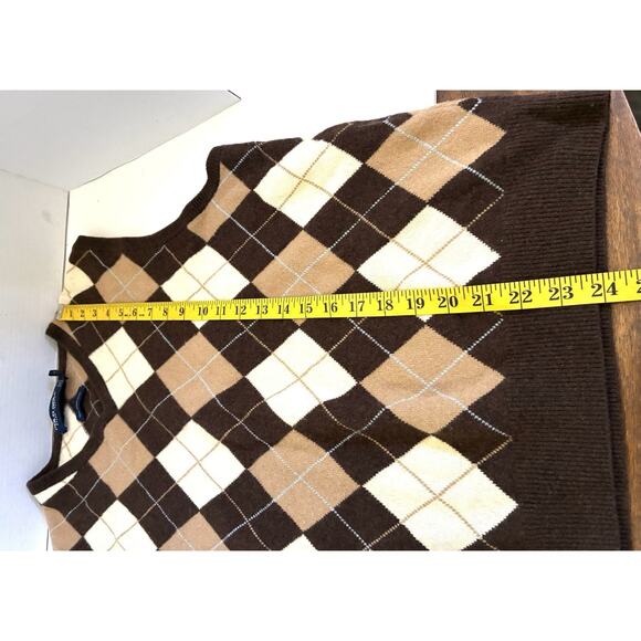 Polo Golf Ralph Lauren Wool Plaid Sweater Vest – Men’s L Brown - Picture 7 of 8